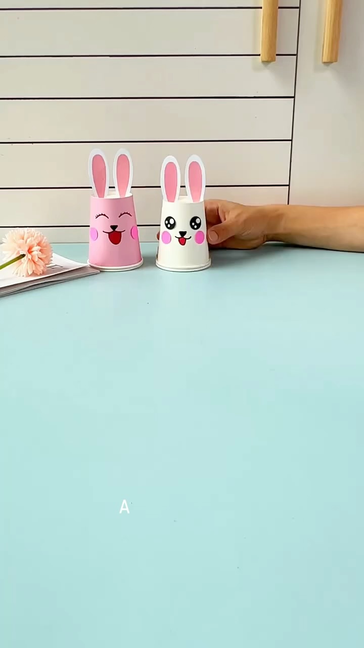 DIY Moving Bunny Cup Toy Tutorial