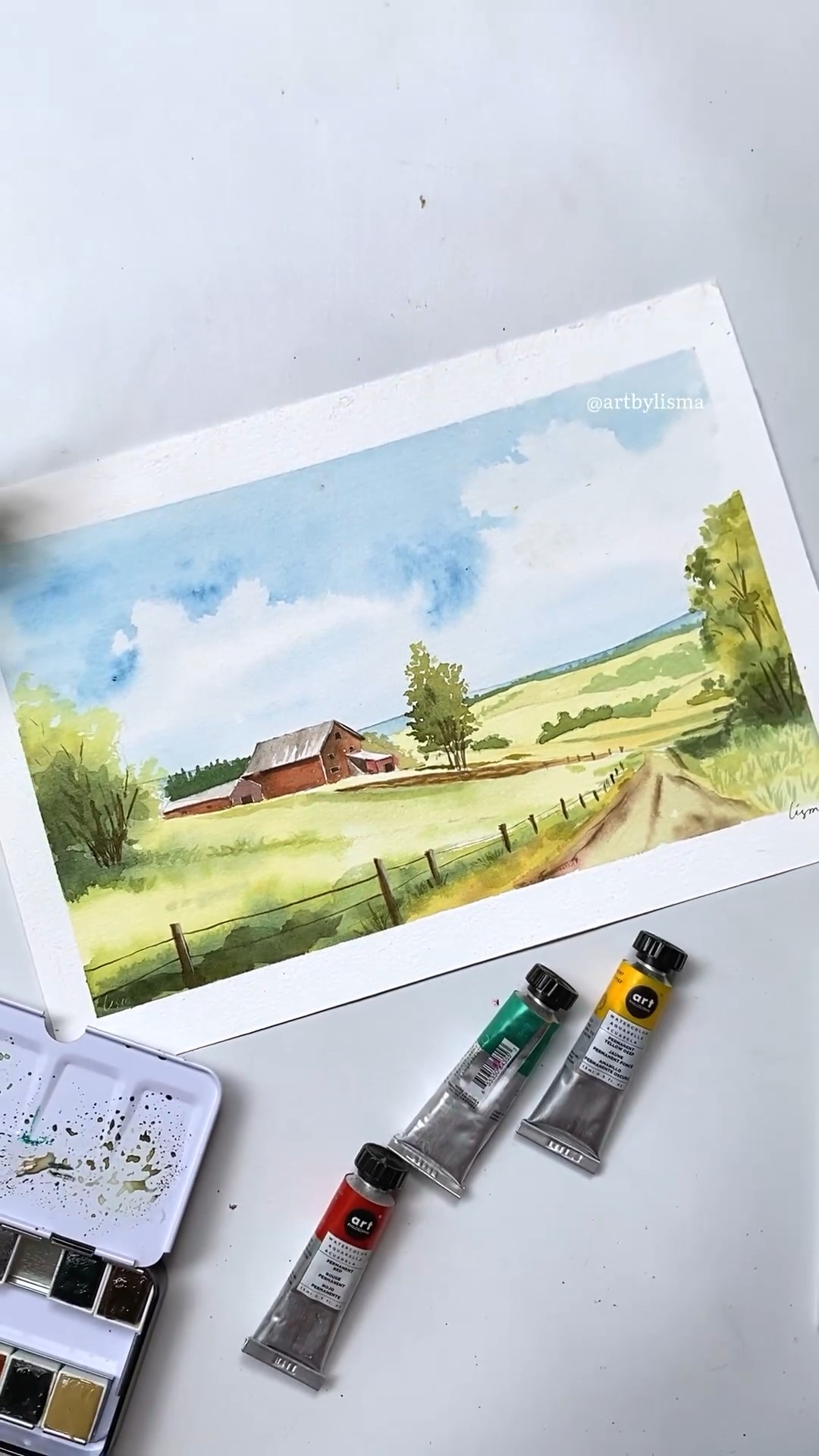 Beautiful Village Watercolor Painting Tutorial