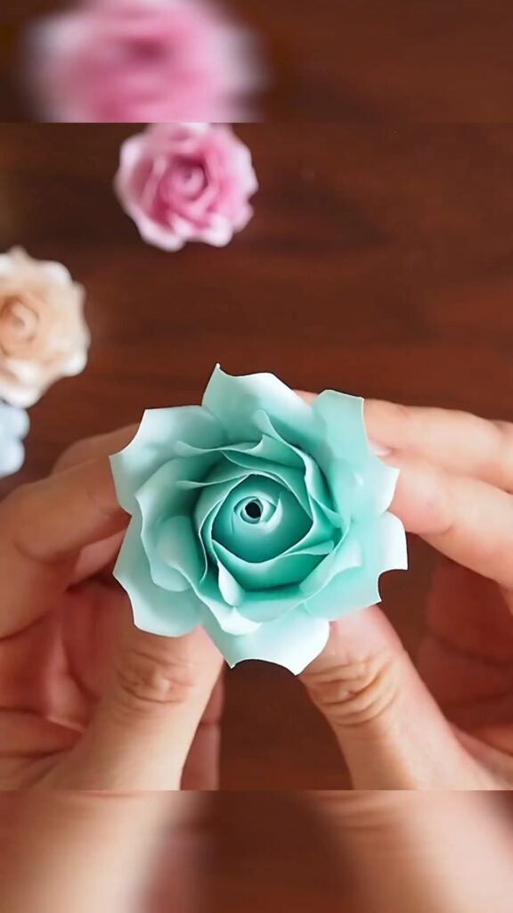 Origami Rose Flower with Sticky Notes