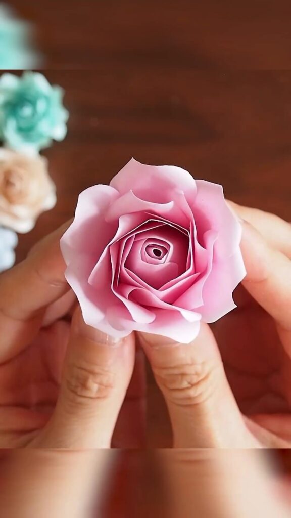 Origami Rose Flower with Sticky Notes