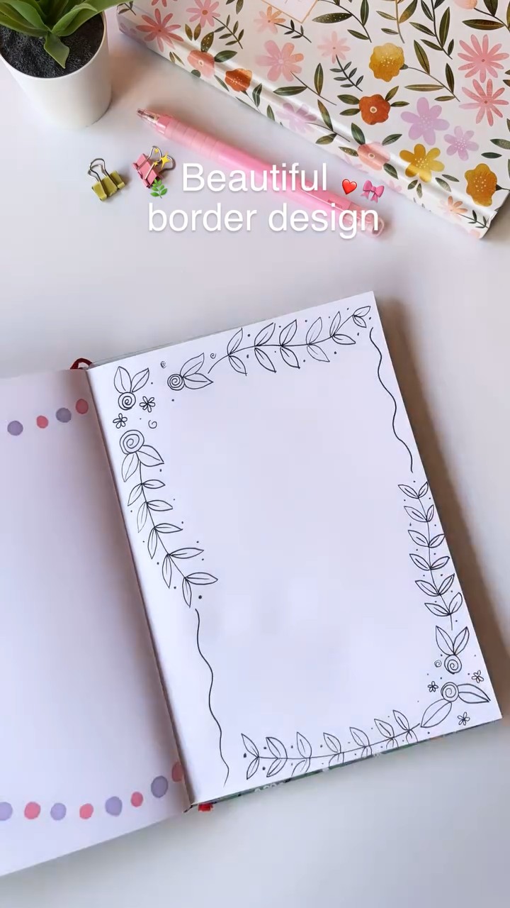 Easy and Aesthetic Diary Border Design