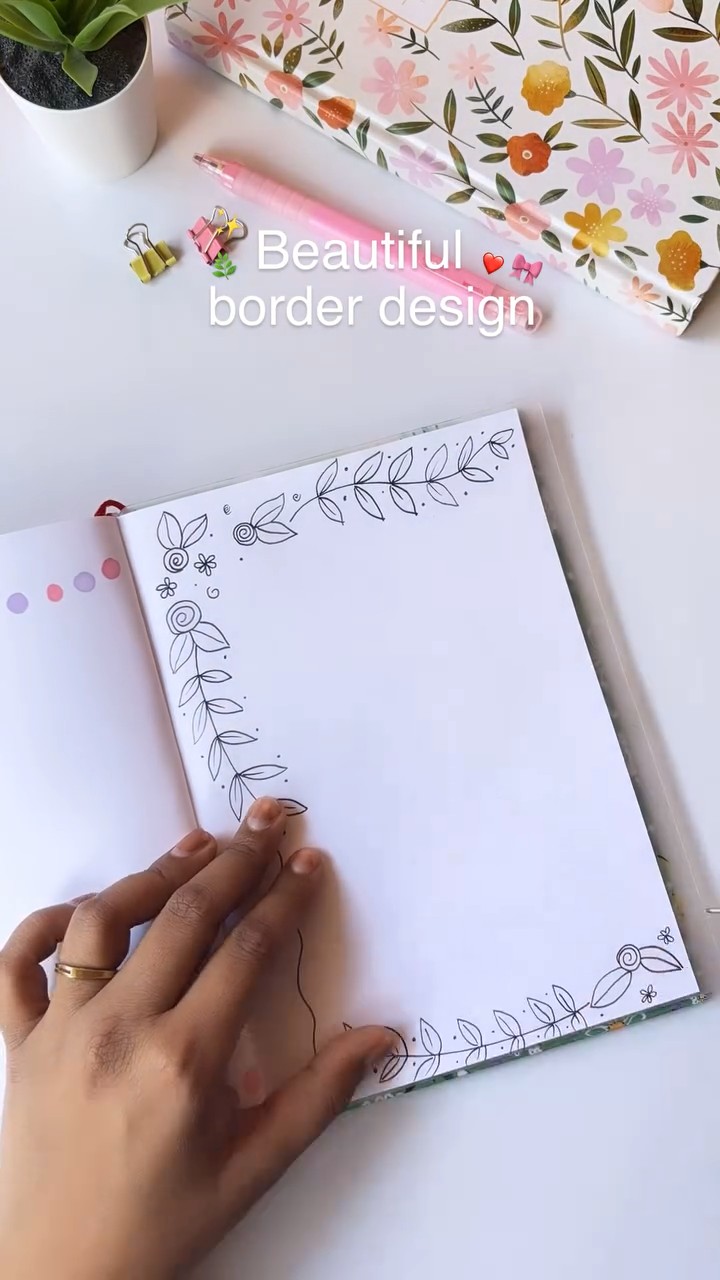 Easy and Aesthetic Diary Border Design