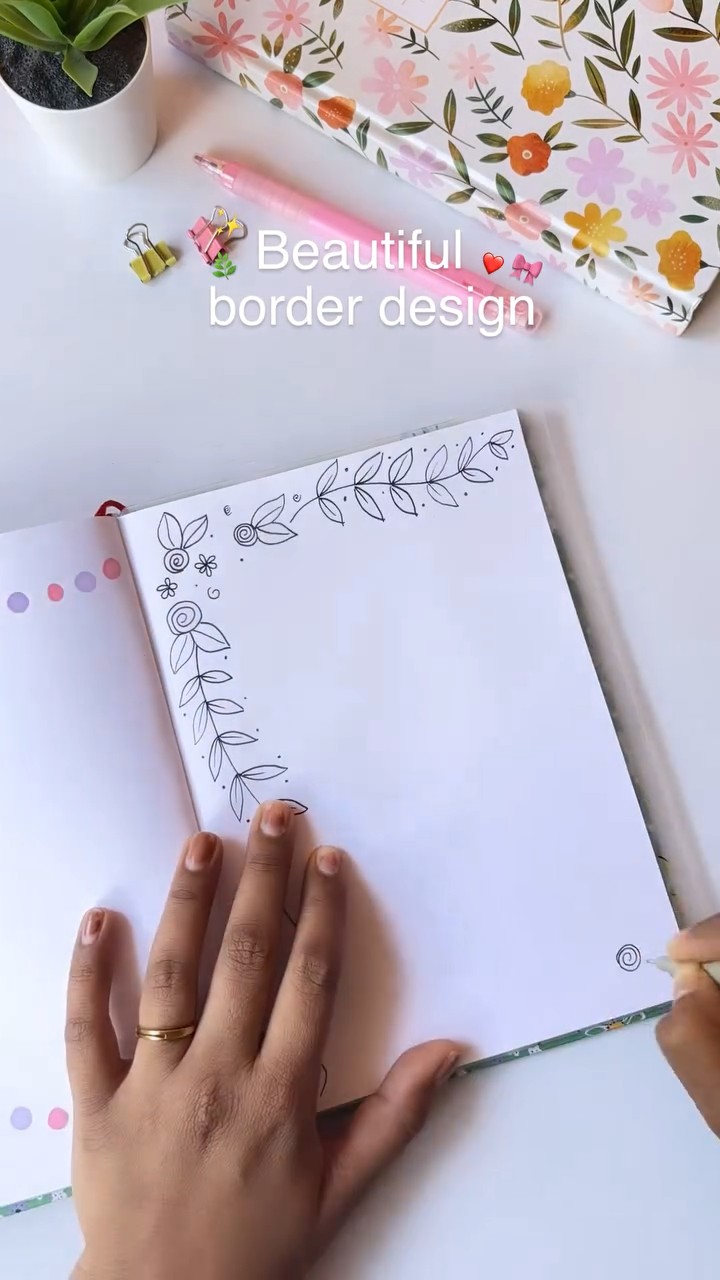 Easy and Aesthetic Diary Border Design