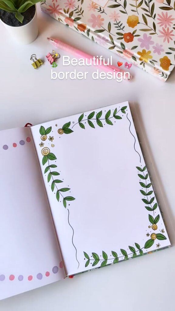 Easy and Aesthetic Diary Border Design