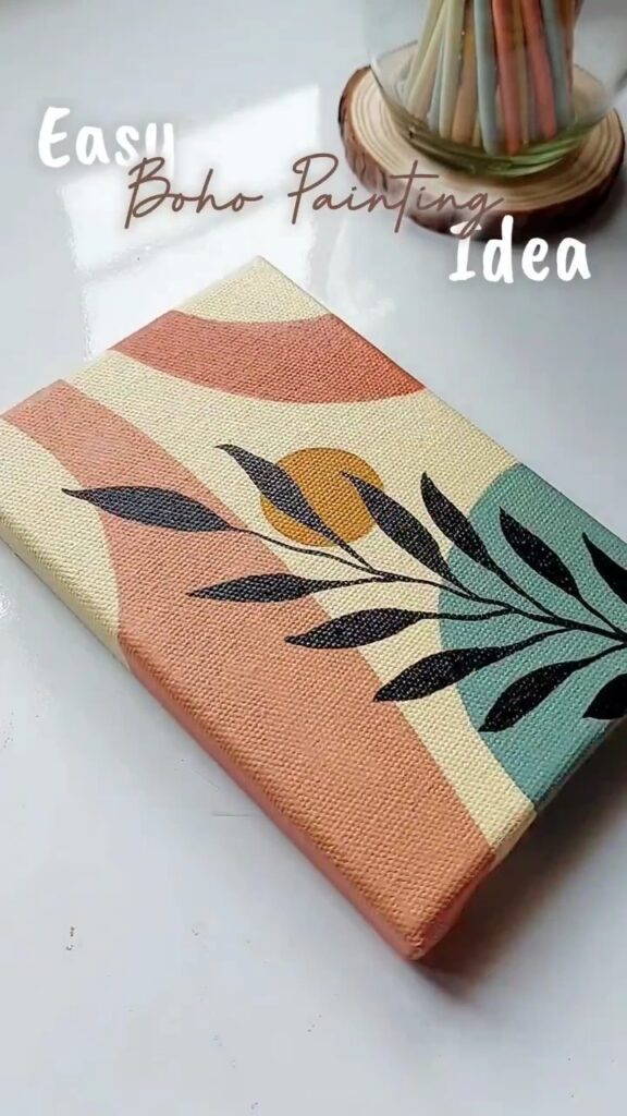 Easy Boho Painting on Canvas