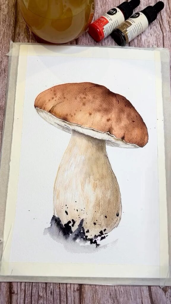 How I Painted This Tasty Porcini Mushroom!