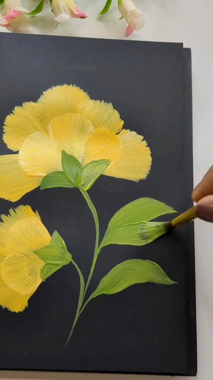 How to Create a Beautiful DIY Acrylic Yellow Flower Painting