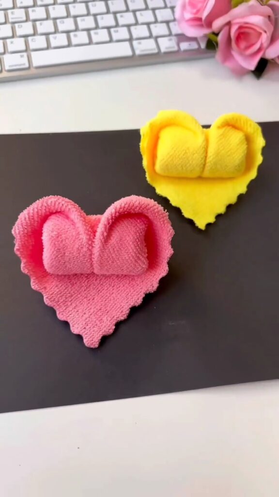 How to Make an Adorable Heart-Shaped Towel