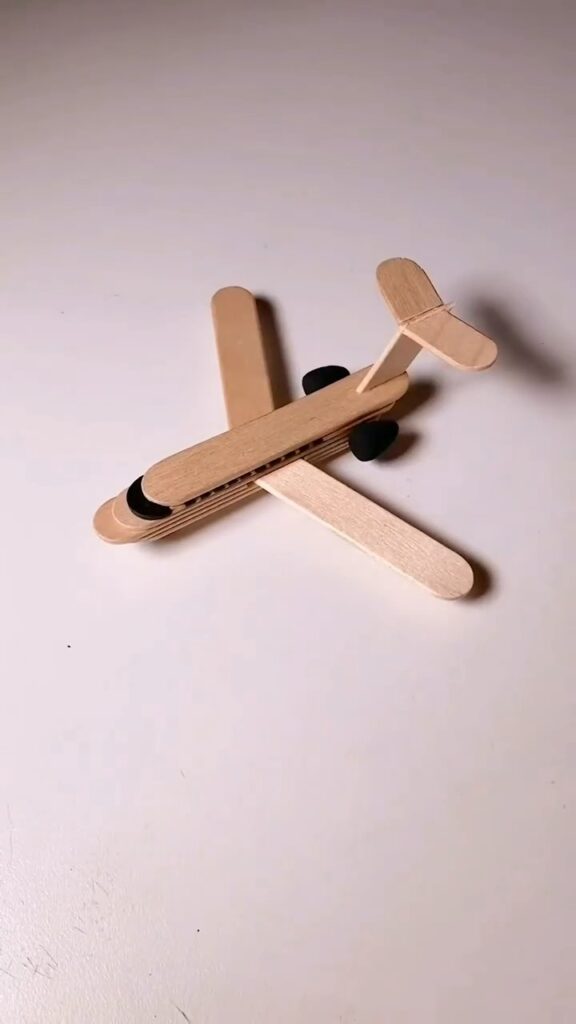 How to Make an Adorable Mini Airplane with Popsicle Sticks