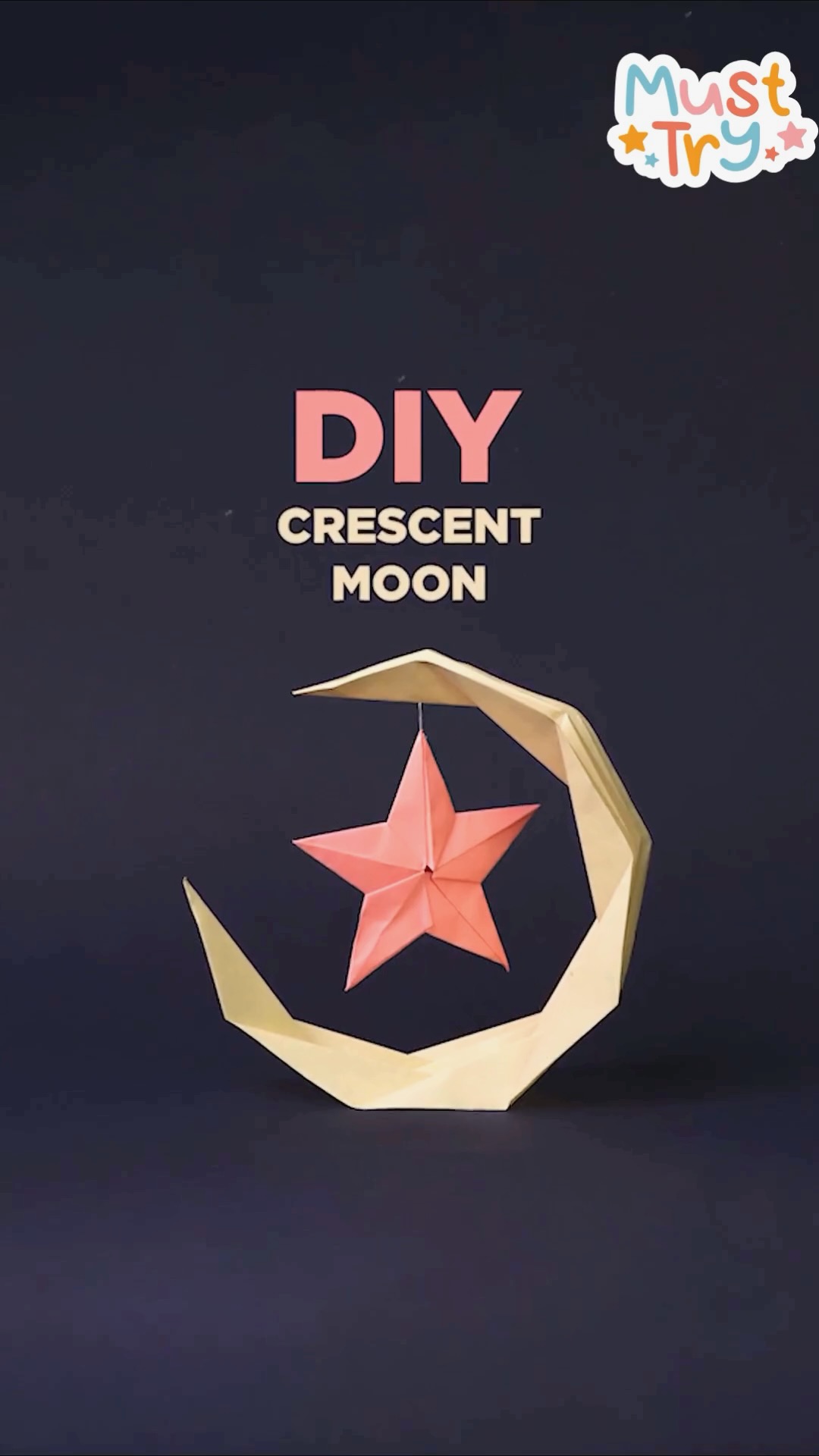 DIY Paper Origami Crescent Moon