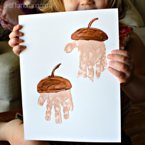 Handprint Acorn Art