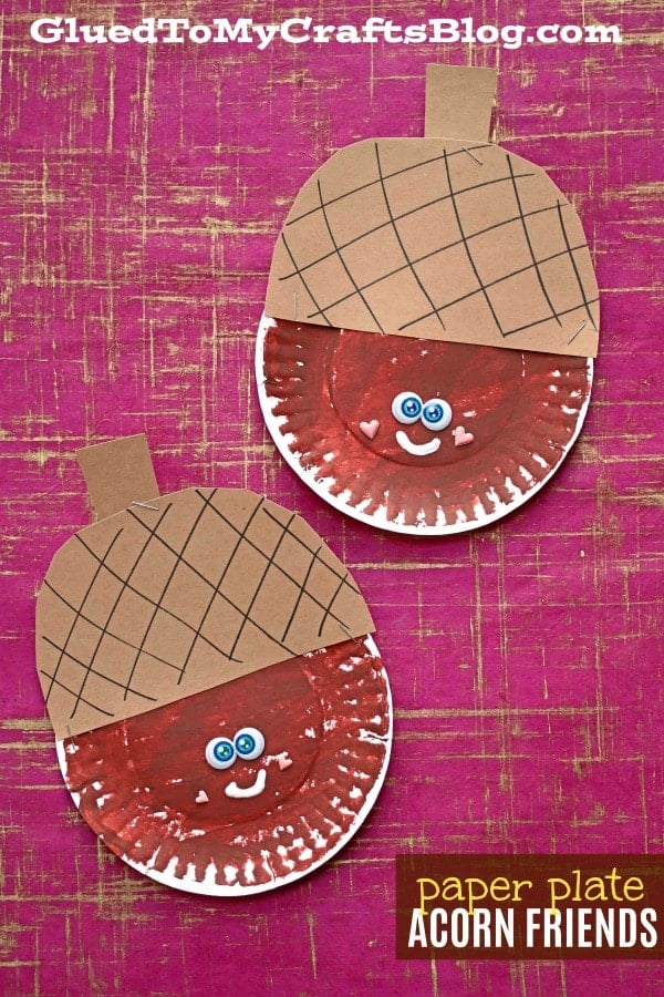 Paper Plate Acorn Craft